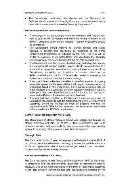 announcements, tablings and committee reports - Parliament of ...