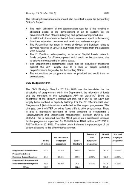 announcements, tablings and committee reports - Parliament of ...