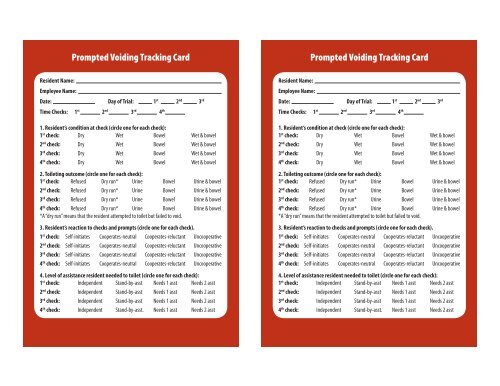 Prompted Voiding Trial Assessment Form