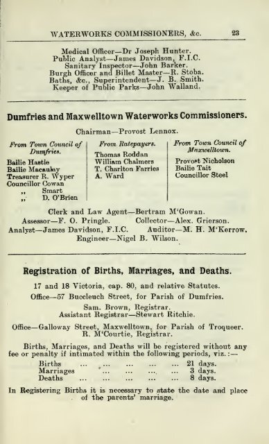 Dumfries and district post office directory ... for 1911 and 1912