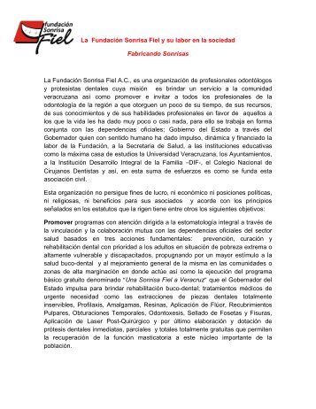 La Fundación Sonrisa Fiel y su labor en la sociedad Fabricando ...