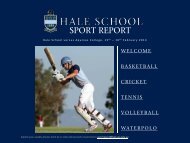 Sport Report 20130218 - Hale School