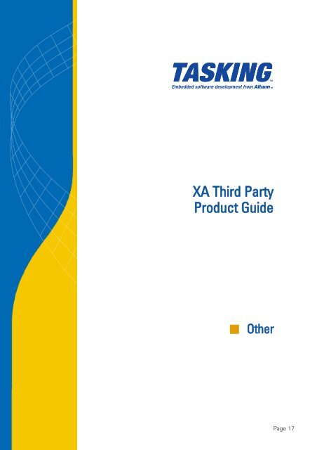 XA 3rdParty Product Guide.qxd - Tasking