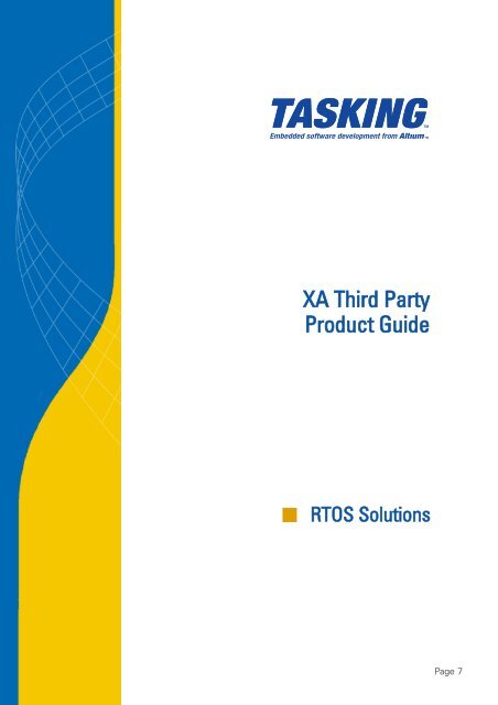 XA 3rdParty Product Guide.qxd - Tasking