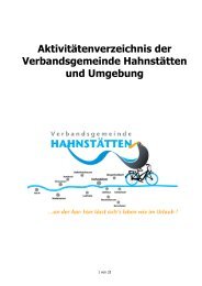 Aktivitätenverzeichnis - VG Hahnstätten