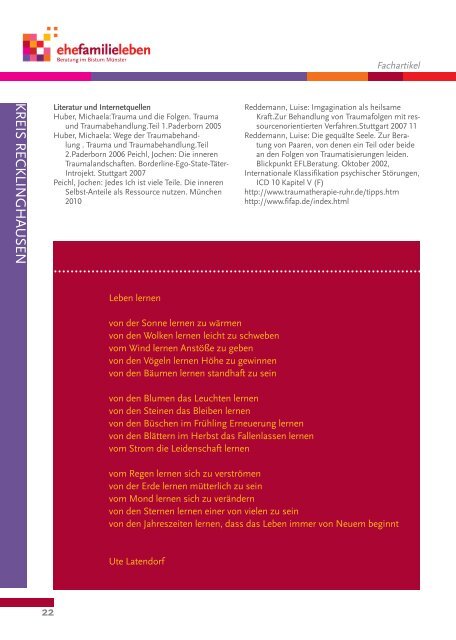 Jahresbericht 2012 Beratungsstelle Datteln - Ehe- Familie- und Leben