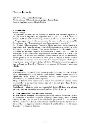 Alergia alimentaria y reacciones adversas a alimentos - Asociación ...