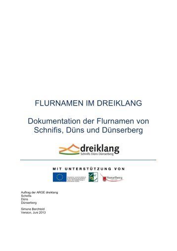 FLURNAMEN IM DREIKLANG Dokumentation der Flurnamen von ...