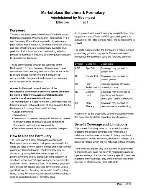 L A Care Covered Drug Formulary pdf L A Care Covered Drug Formulary pdf