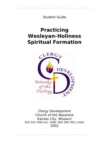 Practicing Wesleyan-Holiness Spiritual Formation - USA / Canada ...