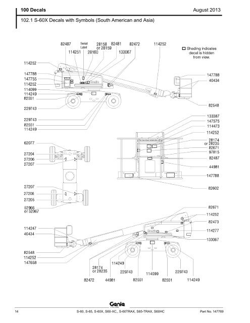 from SN 21001, S-60 / S-65 (PN 147769) - Genie