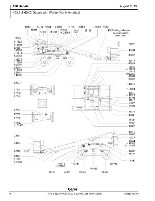 from SN 21001, S-60 / S-65 (PN 147769) - Genie