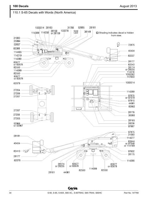 from SN 21001, S-60 / S-65 (PN 147769) - Genie