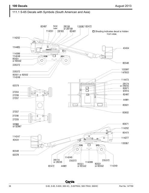 from SN 21001, S-60 / S-65 (PN 147769) - Genie