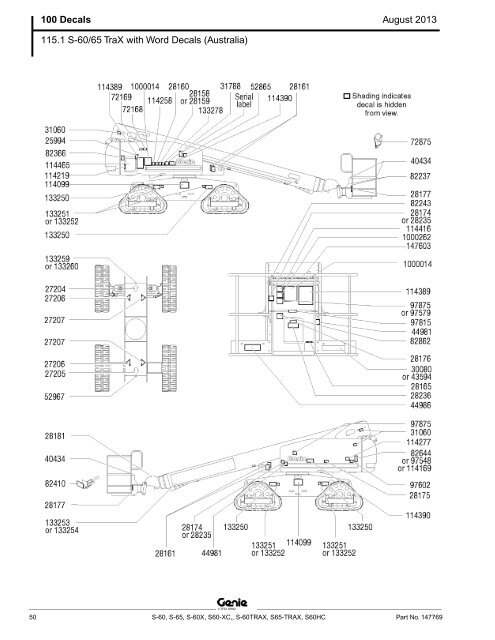 from SN 21001, S-60 / S-65 (PN 147769) - Genie