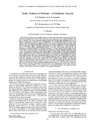 Radar Altimetry of Mercury: A Preliminary Analysis - Brown ...