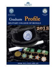 Graduate Profiles 2013 - National University of Sciences and ...