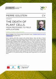 CV and abstract Pierre Golstein - B·Debate