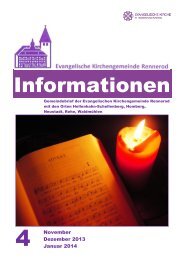 INFORMATIONEN November 2013 – Januar 2014 - Evangelisch in ...