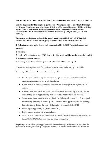 Hbopathy Diagnostic algorithm - Liverpool Womens NHS ...