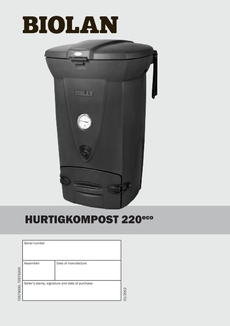 HURTIGKOMPOST 220eco - Biolan