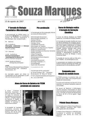 SM INFORMA agosto 07 - Souza Marques