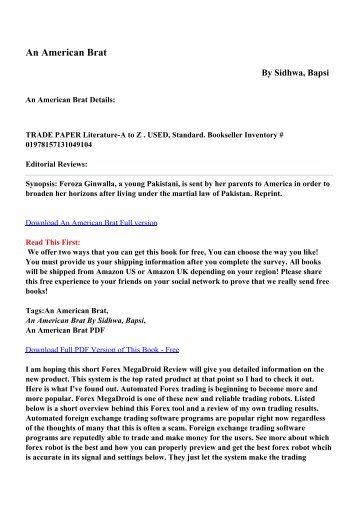 An American Brat pdf ebooks by Sidhwa, Bapsi free download