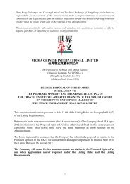 Announcement - Media Chinese International Limited
