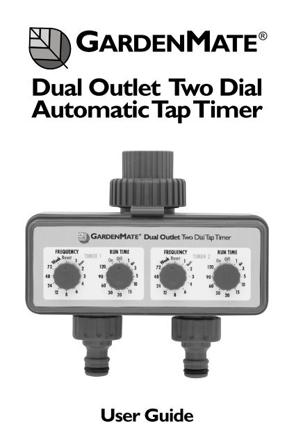 GM Dual Outlet 2 Dial Tap Timer 1017646 User Pope Products