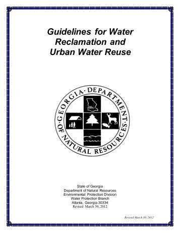 design guidelines for water reclamation and urban water reuse