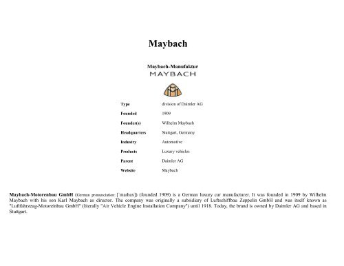 Maybach - ACDAC