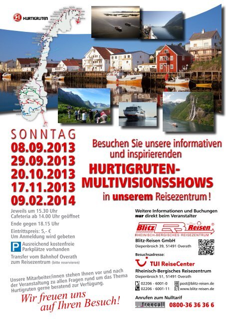 Der Hurtigruten-Katalog 2014 - Blitz-Reisen HomePage