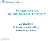 Jørg Mørland - avhengighet i et neurobiologisk perspektiv