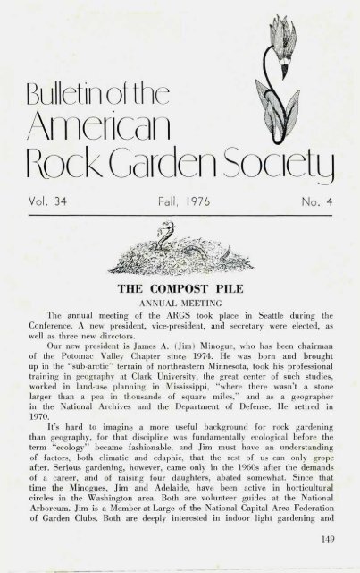 Bulletin - Fall 1976 - North American Rock Garden Society