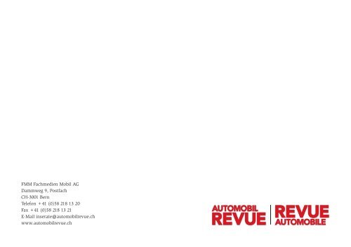Preise und Leistungen 2013 - Automobil Revue
