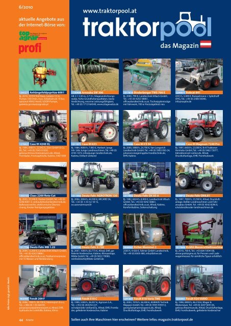 das Magazin www.traktorpool.at traktorpoolMagazin Traktorpool.de