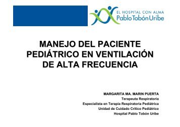 manejo del paciente pediátrico en ventilación de alta frecuencia