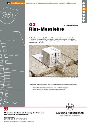 G3 Riss-Messlehre - Saugnac-Messgeräte