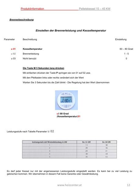 Pelletskessel IHC15/23/30/45KW - Heizcenter