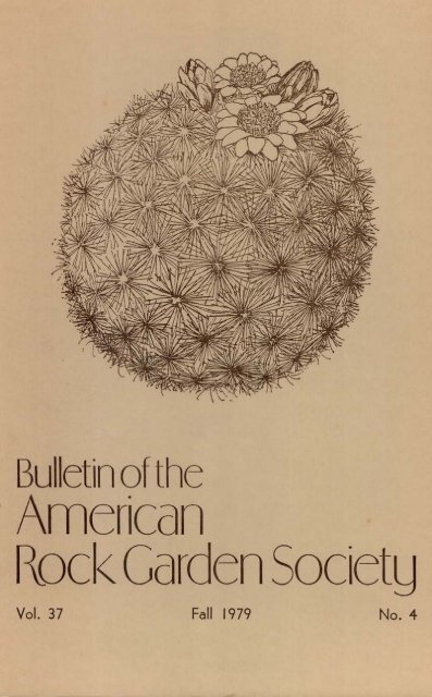 Bulletin - Fall 1979 - North American Rock Garden Society