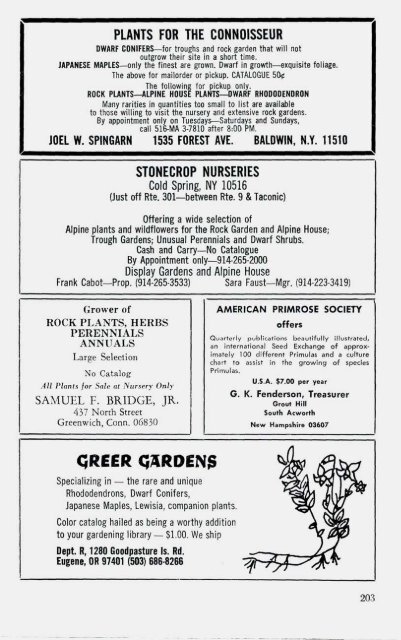 Bulletin - Fall 1979 - North American Rock Garden Society