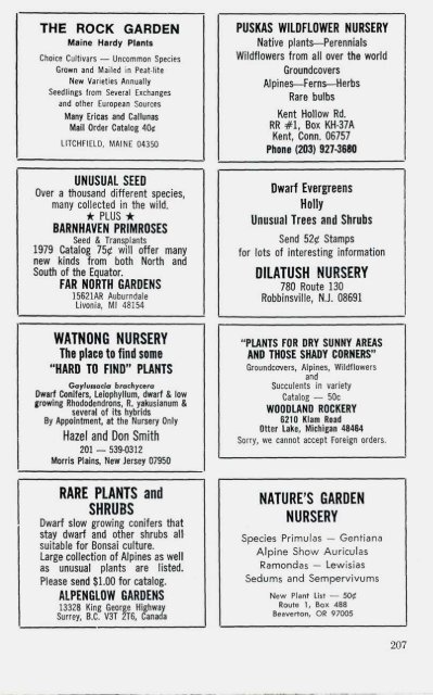 Bulletin - Fall 1979 - North American Rock Garden Society
