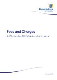 Fees and Charges - Harper Adams University College