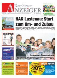 HAK Lustenau: Start zum Um- und Zubau - Ausgabe vom 26. Juli