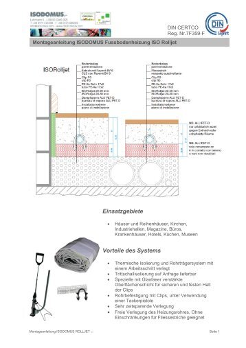 Einsatzgebiete Vorteile des Systems - Isodomus