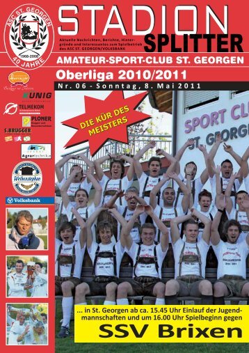 ASC St. Georgen - Volksbank - Home: Sport News Südtirol