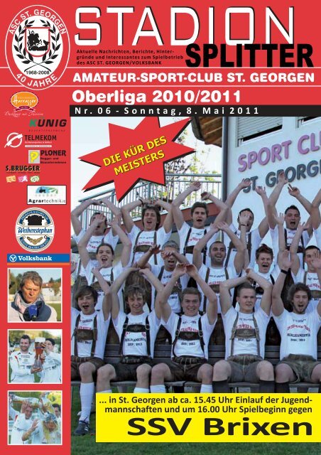 ASC St. Georgen - Volksbank - Home: Sport News Südtirol