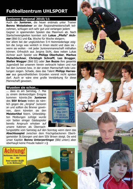 ASC St. Georgen - Volksbank - Home: Sport News Südtirol