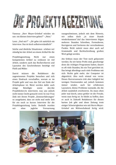 Die Projekttagezeitung 2013 - LiHi.info