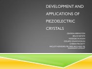 development and applications of piezoelectric crystals